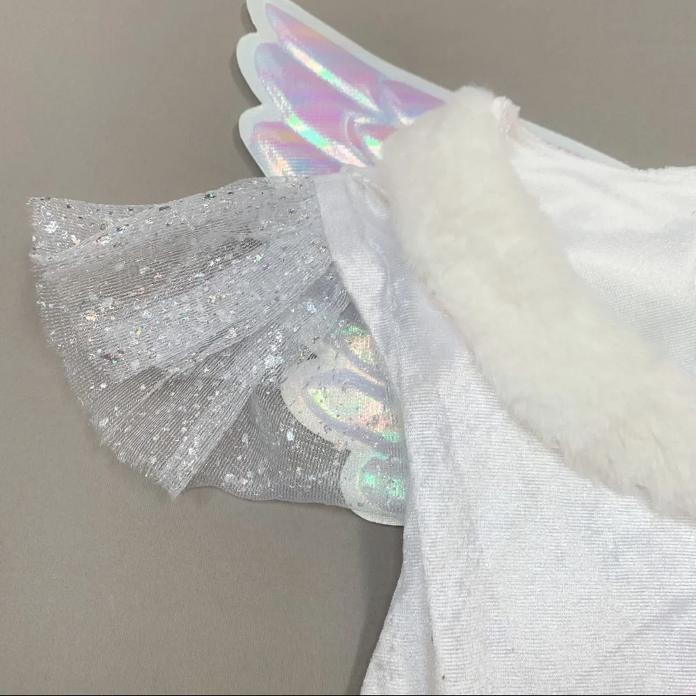 Girls RAINBOW UNICORN PEGASUS dress costume, girls L 10-12.